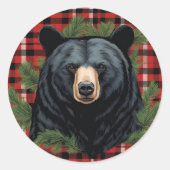 Silhouette-Aufkleber Runder Aufkleber (Vorderseite)