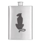 Silhouette aus Edelstahl Flachmann (Vorderseite)