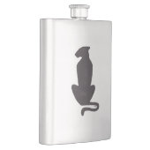 Silhouette aus Edelstahl Flachmann (Rechts)