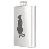 Silhouette aus Edelstahl Flachmann (Links)