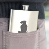 Silhouette aus Edelstahl Flachmann (Beispiel)