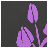 Silhouette aus lila und schwarzer Rose Stoff (Nahaufnahme)