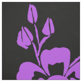 Silhouette aus lila und schwarzer Rose Stoff (Muster)