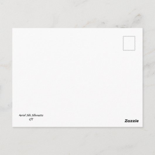 Silhouette aus Seide Postkarte (Rückseite)