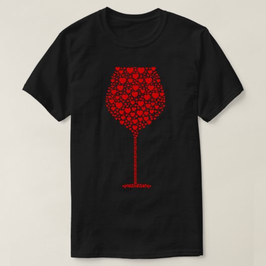 Silhouette aus Weinglas T-Shirt (Design vorne)