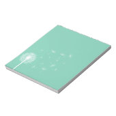 Silhouette aus weißem Löwenzahn Notizblock (Rotiert)