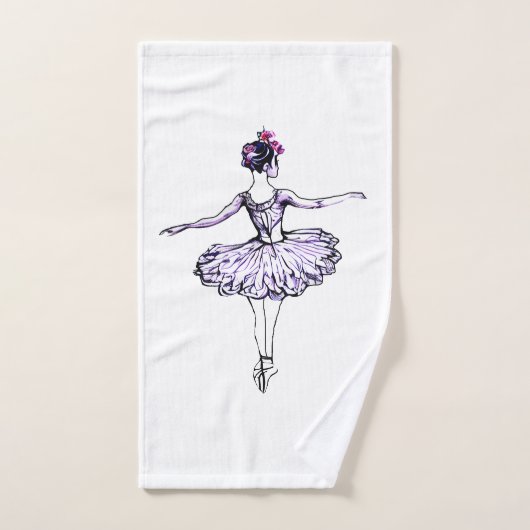Silhouette Ballerina Badhandtuch Set (Handtuch)