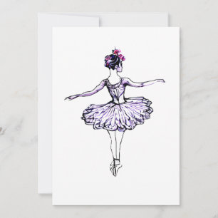 Silhouette Ballerina Feiertagskarte
