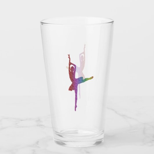 Silhouette Ballerina Glas | Elegantes Ballett (Vorderseite)