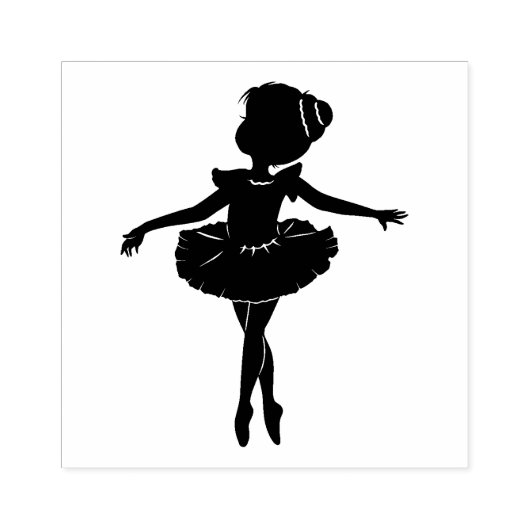 Silhouette Ballerina Gummistempel (Prägung)