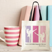 Silhouette Ballerina in Rosa Tragetasche