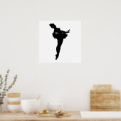 Silhouette Ballerina Poster (Küche)