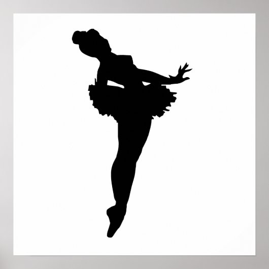 Silhouette Ballerina Poster (Vorne)