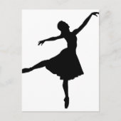 Silhouette Ballerina Postkarte (Vorderseite)