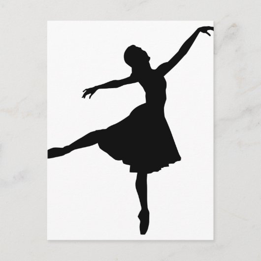 Silhouette Ballerina Postkarte (Vorderseite)