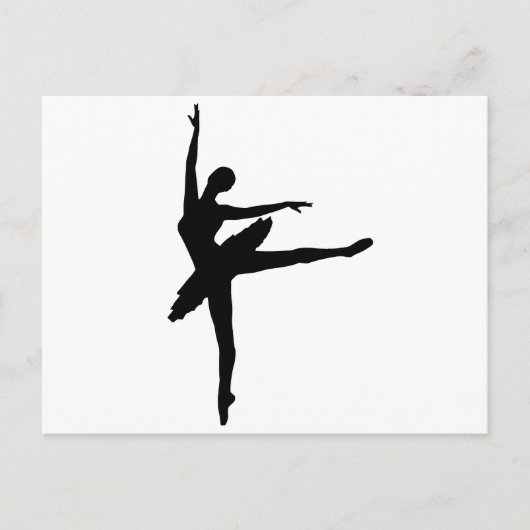 Silhouette Ballerina Postkarte (Vorderseite)