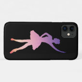 Silhouette Ballerina rosa lila Case-Mate iPhone Hülle (Rückseite (Horizontal))