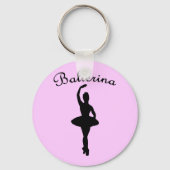 Silhouette Ballerina Schlüsselanhänger (Vorderseite)