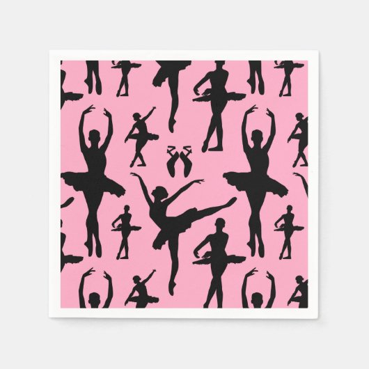 Silhouette Ballerina Serviette (Vorderseite)