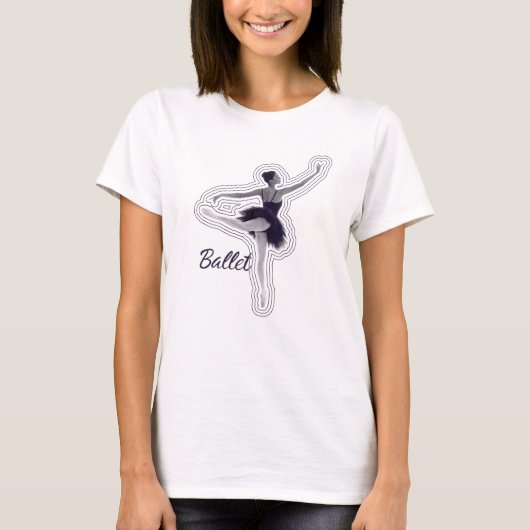 Silhouette Ballerina T-Shirt (Vorderseite)