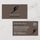 Silhouette Ballerina, Tanzlehrer Visitenkarte (Vorne/Hinten)