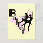 Silhouette Ballett T - Shirt und Geschenke Postkarte (Vorderseite)