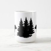 Silhouette Bären und Bäume Kaffeetasse (Mittel)