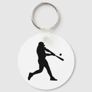Silhouette Baseballspieler Schlüsselanhänger