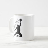 Silhouette Basketball Player Kaffeetasse (Vorderseite Links)