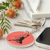 Silhouette Basketball Player Schlüsselanhänger (Vorderseite rechts)