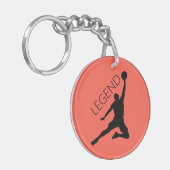 Silhouette Basketball Player Schlüsselanhänger (Vorderseite links)