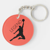 Silhouette Basketball Player Schlüsselanhänger (Rückseite)