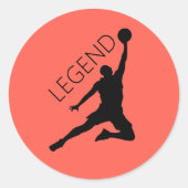 Silhouette Basketball Player Sticker Set (Vorderseite)