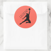 Silhouette Basketball Player Sticker Set (Tasche)