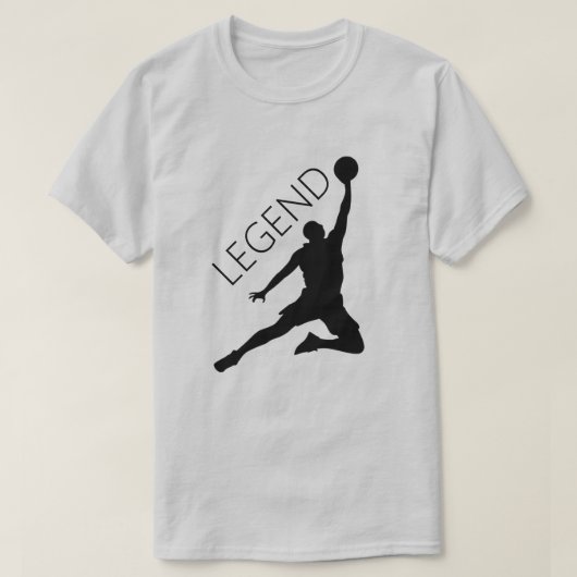Silhouette Basketball Player T-Shirt (Design vorne)