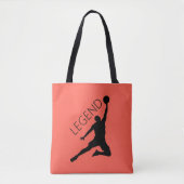 Silhouette Basketball Player Tasche (Vorderseite)