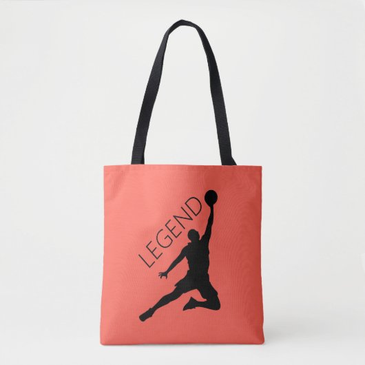 Silhouette Basketball Player Tasche (Vorderseite)