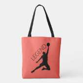 Silhouette Basketball Player Tasche (Rückseite)