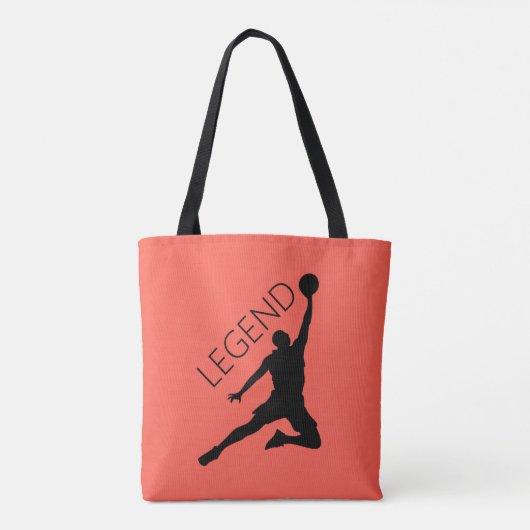 Silhouette Basketball Player Tasche (Rückseite)