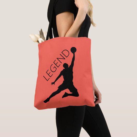 Silhouette Basketball Player Tasche (Von Nahem)
