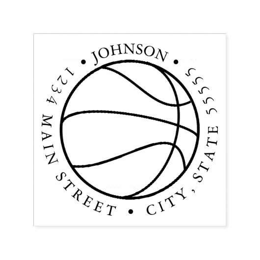 Silhouette Basketball Rückgabezeichen Permastempel (Design)