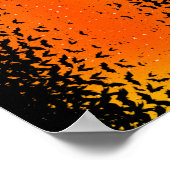 Silhouette Bats Vampire Dracula Halloween Muster Poster (Ecke)