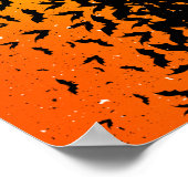Silhouette Bats Vampire Dracula Halloween Muster Poster (Ecke)
