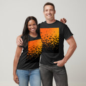 Silhouette Bats Vampire Dracula Halloween Muster T-Shirt (Unisex)