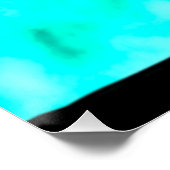 Silhouette Baum Swing Girl Galaxy Glossy Poster (Ecke)