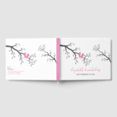 Silhouette Bäume Branch Love Birds Gästebuch (Voll)