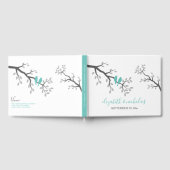 Silhouette Bäume Branch Love Birds Gästebuch (Voll)