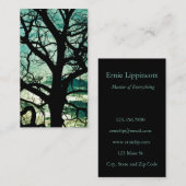 Silhouette Bäume - Wie eifersüchtig ist der Mond? Visitenkarte (Vorne/Hinten)