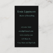 Silhouette Bäume - Wie eifersüchtig ist der Mond? Visitenkarte (Rückseite)