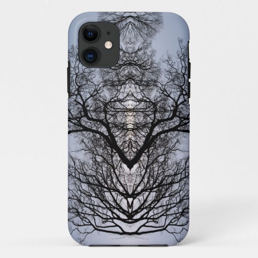 Silhouette Baummuster und blauer Himmel Case-Mate iPhone Hülle (Rückseite)